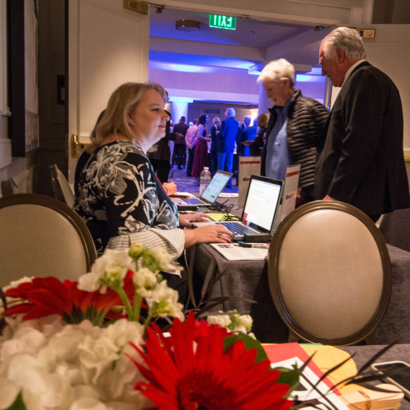 A volunteer for the California Symphony