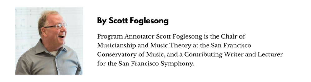Scott Foglesong Program Note Writer 