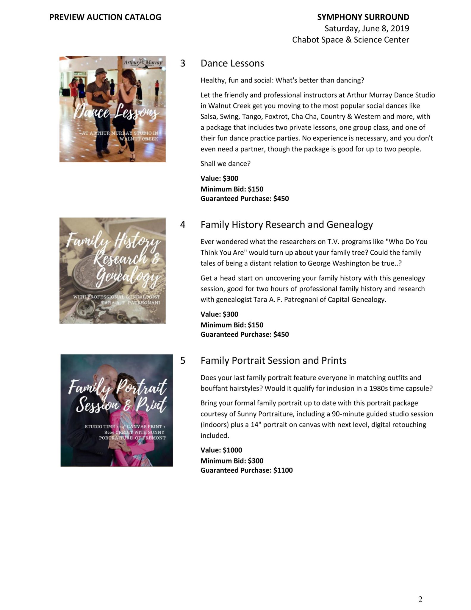 Auction Catalog Page 2