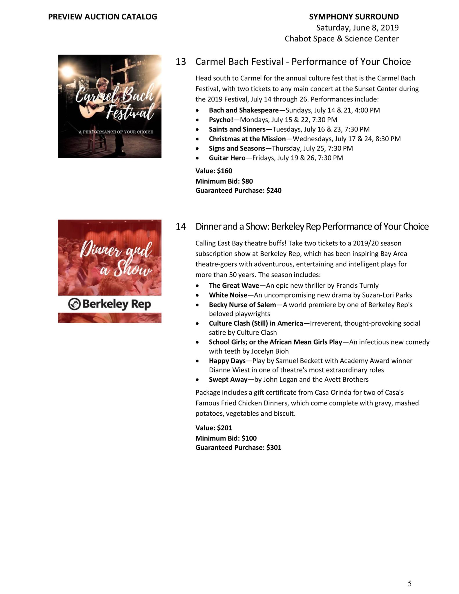 Auction Catalog Page 5